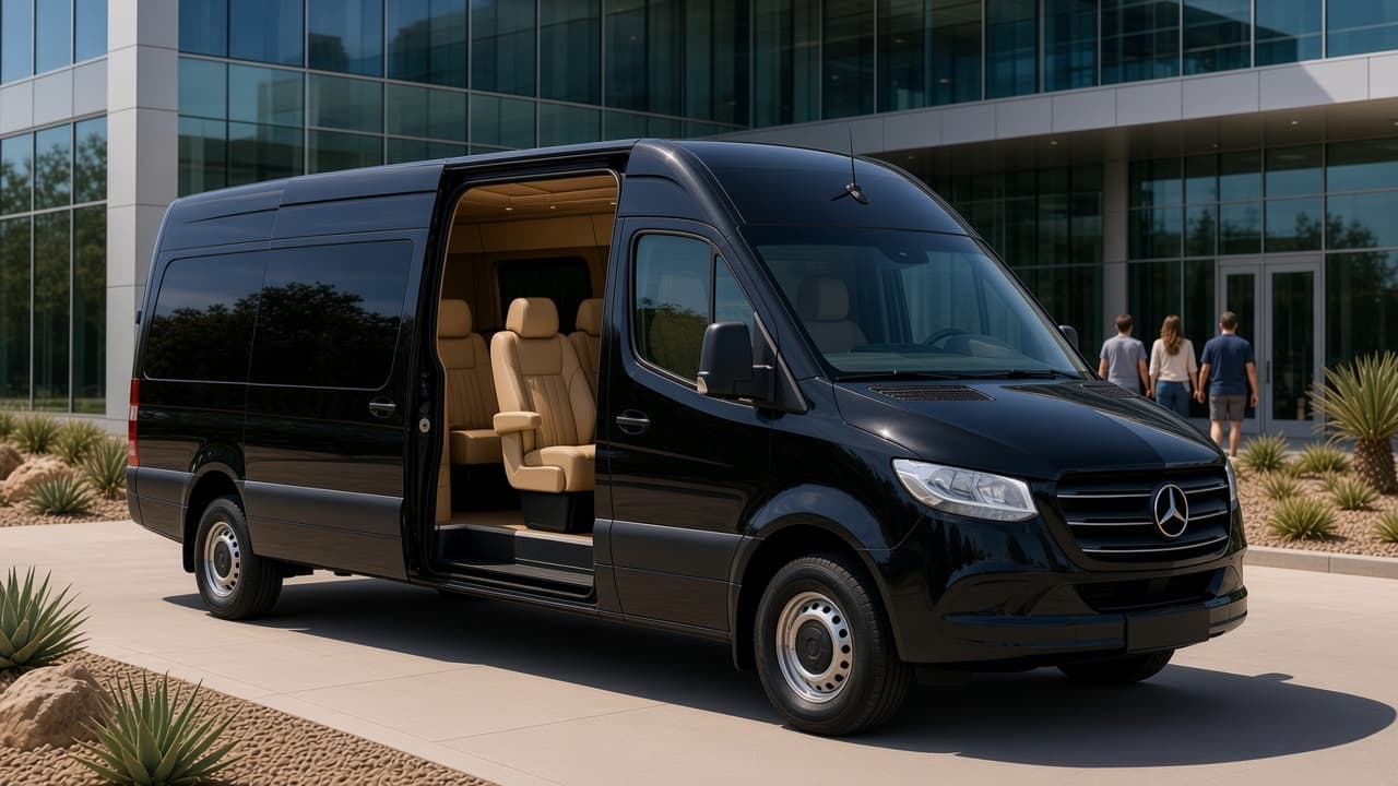 Representative rendering of a 10 passenger executive sprinter exterior