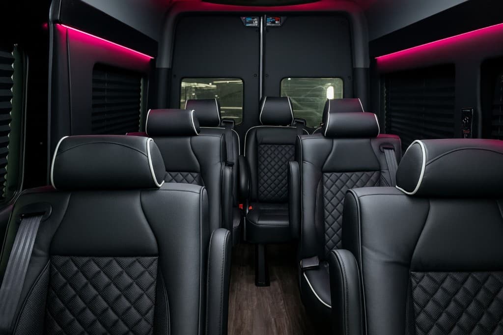 Example rendering of a 10 passenger executive sprinter interior