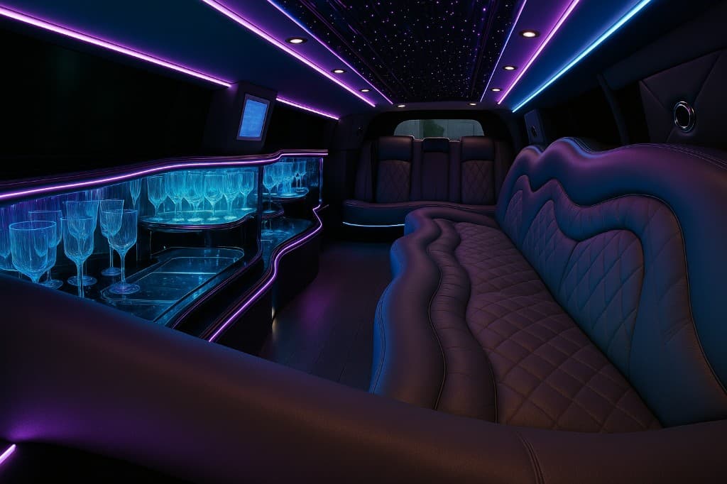 10 Passenger Limo interior detail