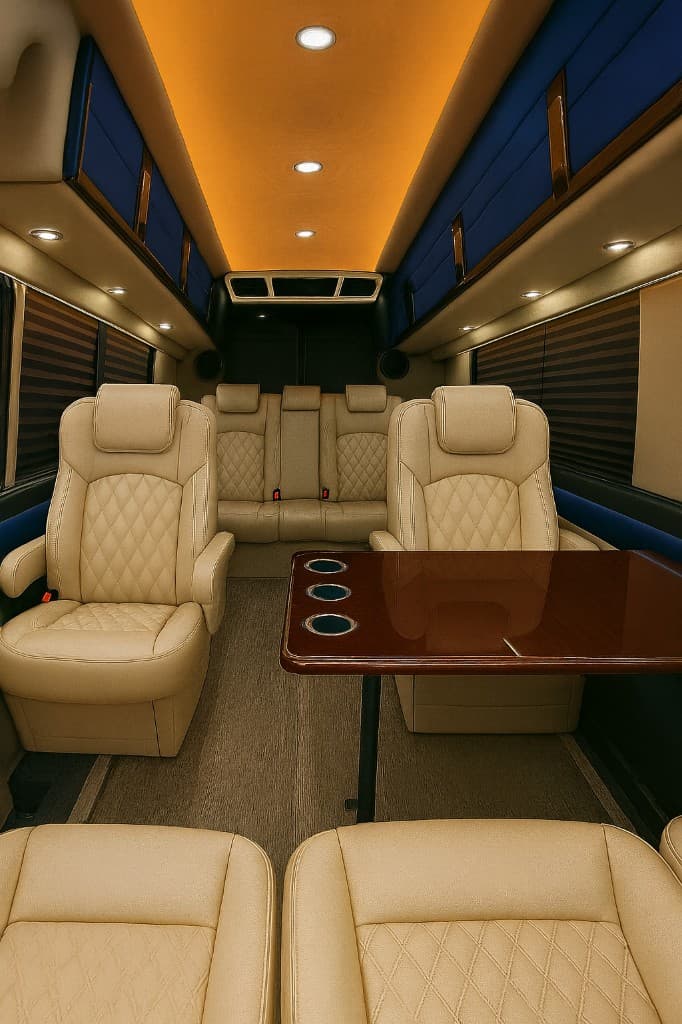 Example rendering of a 12 passenger executive sprinter interior