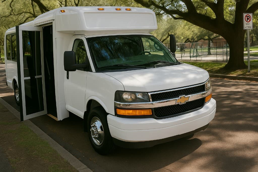 Example rendering of an 18 passenger party bus exterior