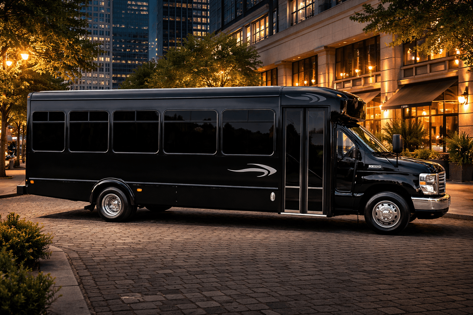 Example rendering of a 20 passenger coach bus exterior