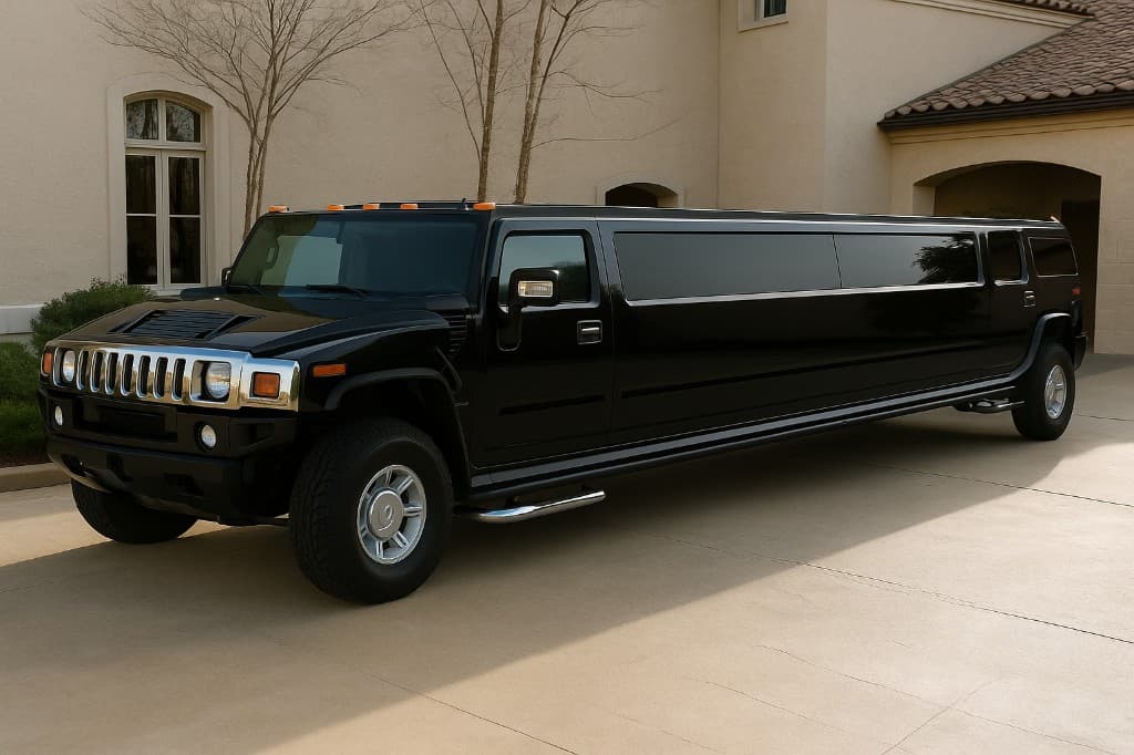 Representative rendering of a 20 passenger limo exterior