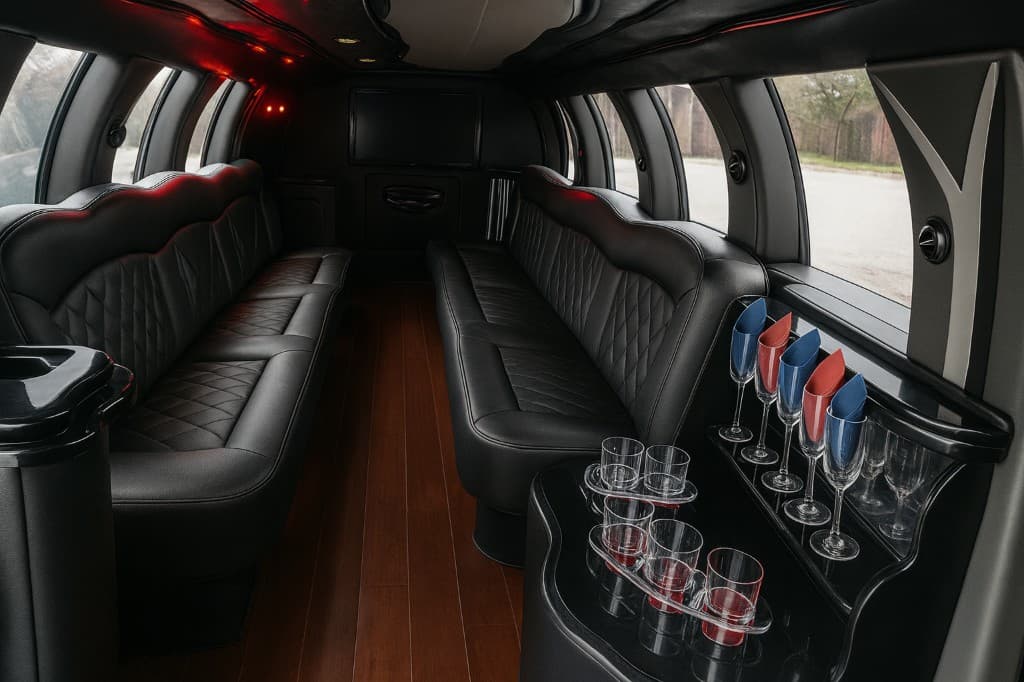 Example rendering of a 20 passenger limo interior