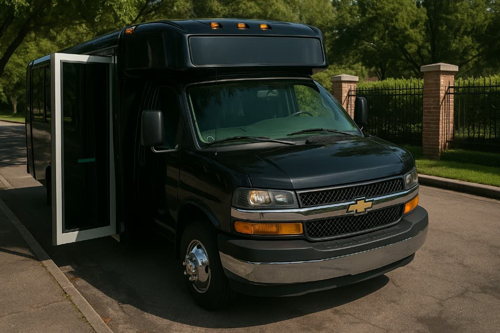 Representative rendering of a 20 passenger party bus exterior
