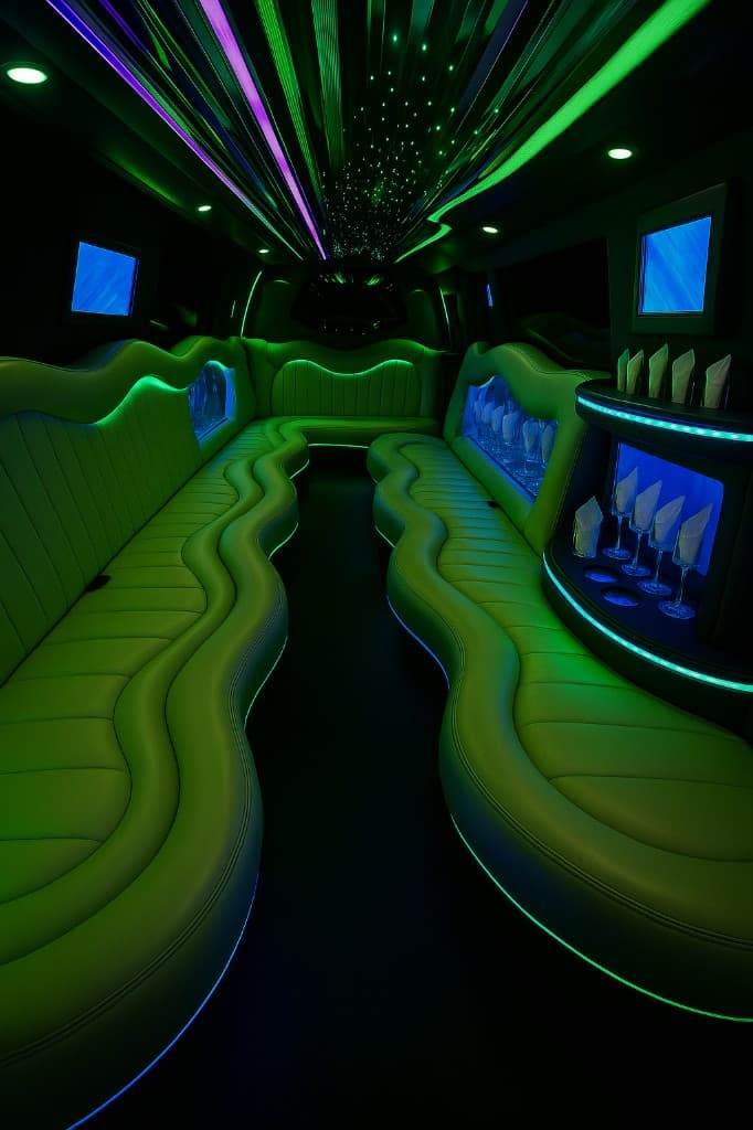 22 Passenger Limo interior detail