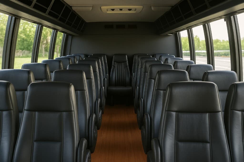 Example rendering of a 24 passenger coach bus interior
