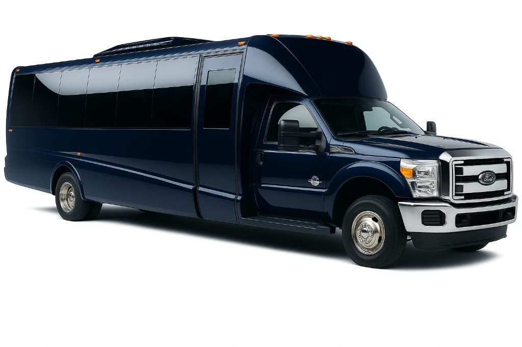 Example rendering of a 26 passenger party bus exterior