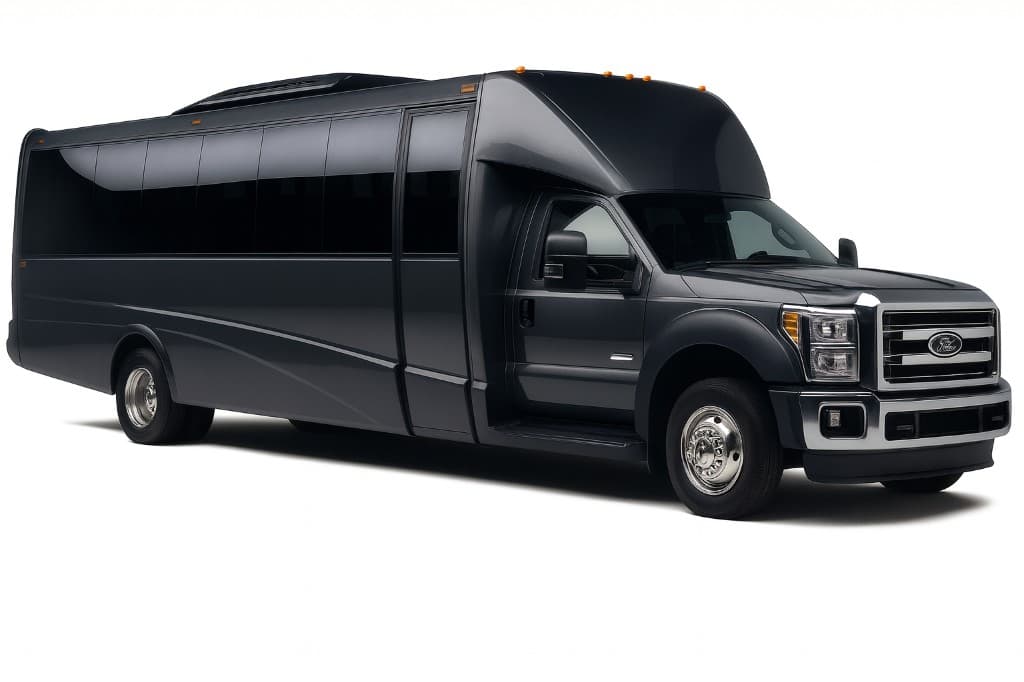 Example rendering of a 28 passenger party bus exterior