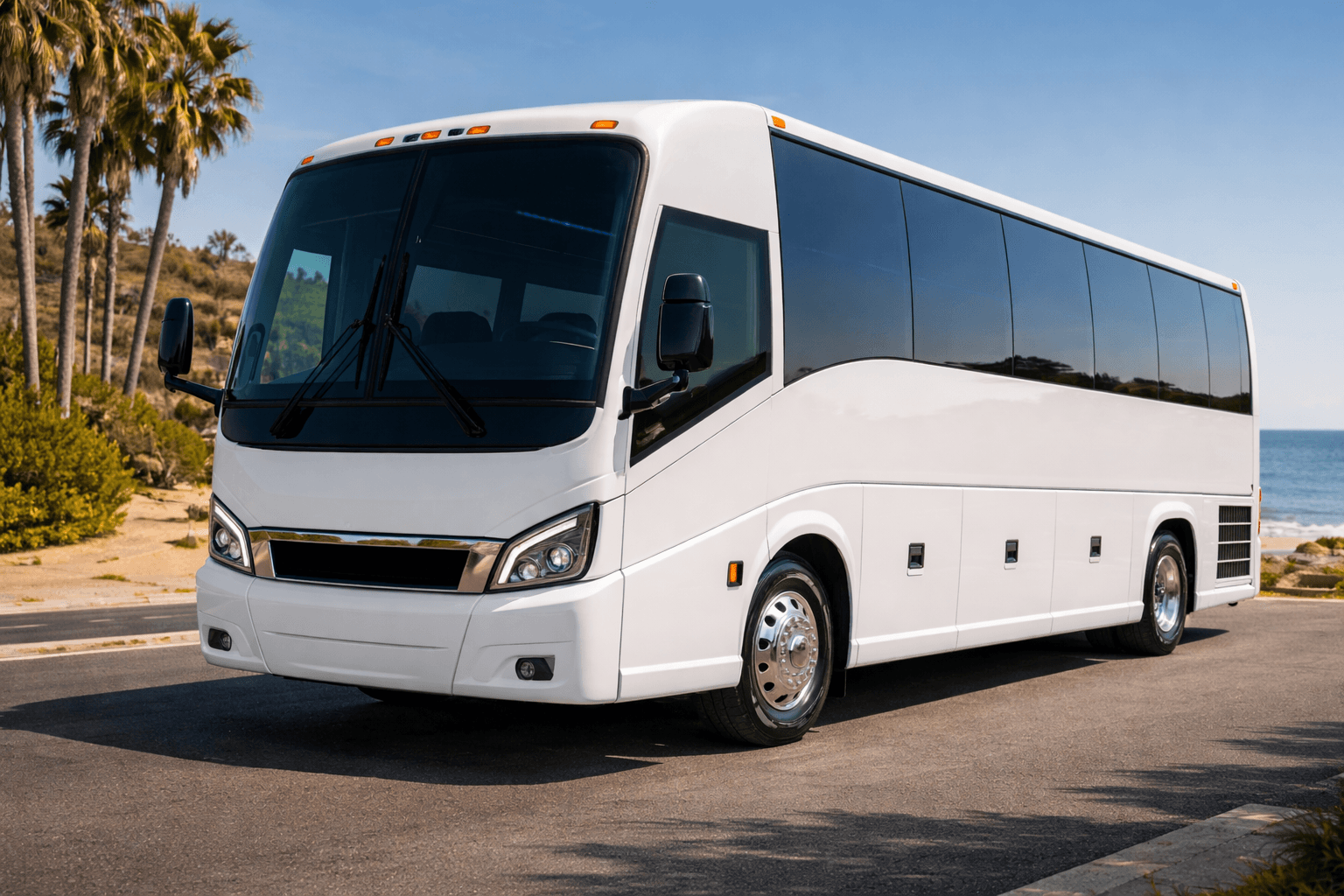 Example rendering of a 30 passenger coach bus exterior