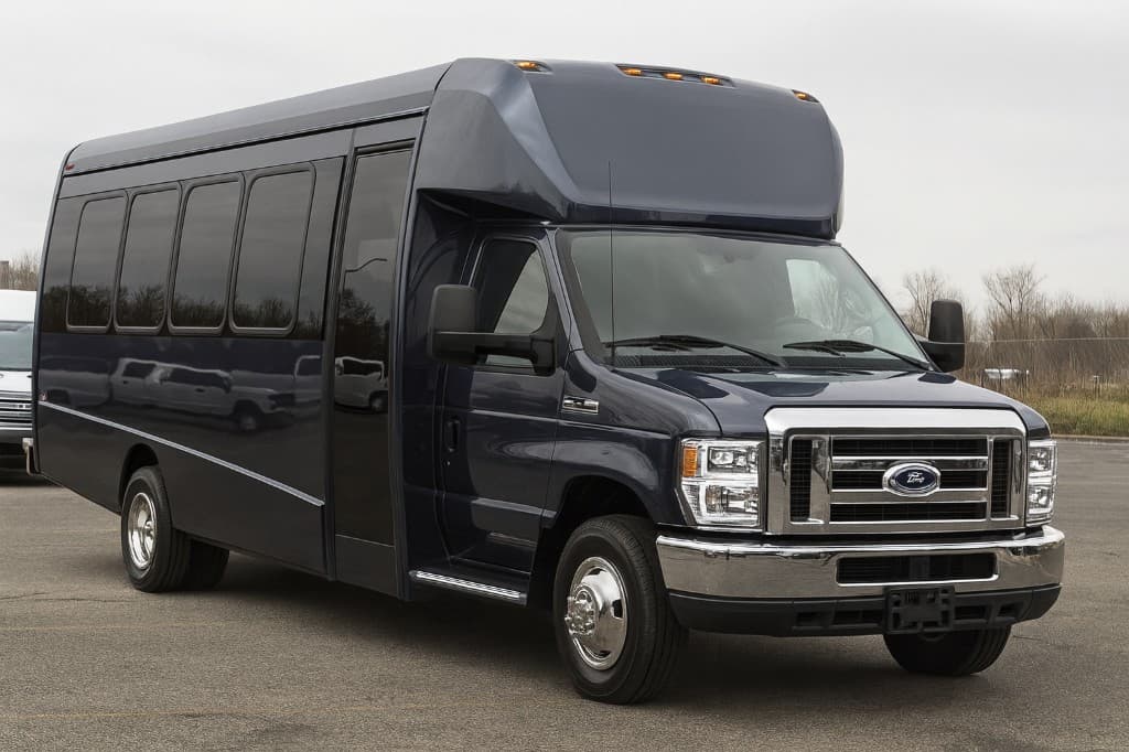 Representative rendering of a 32 passenger coach bus exterior