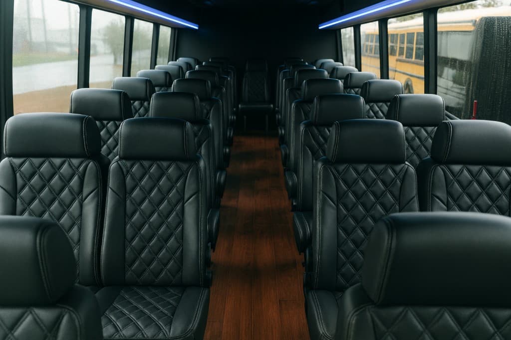 Example rendering of a 32 passenger coach bus interior