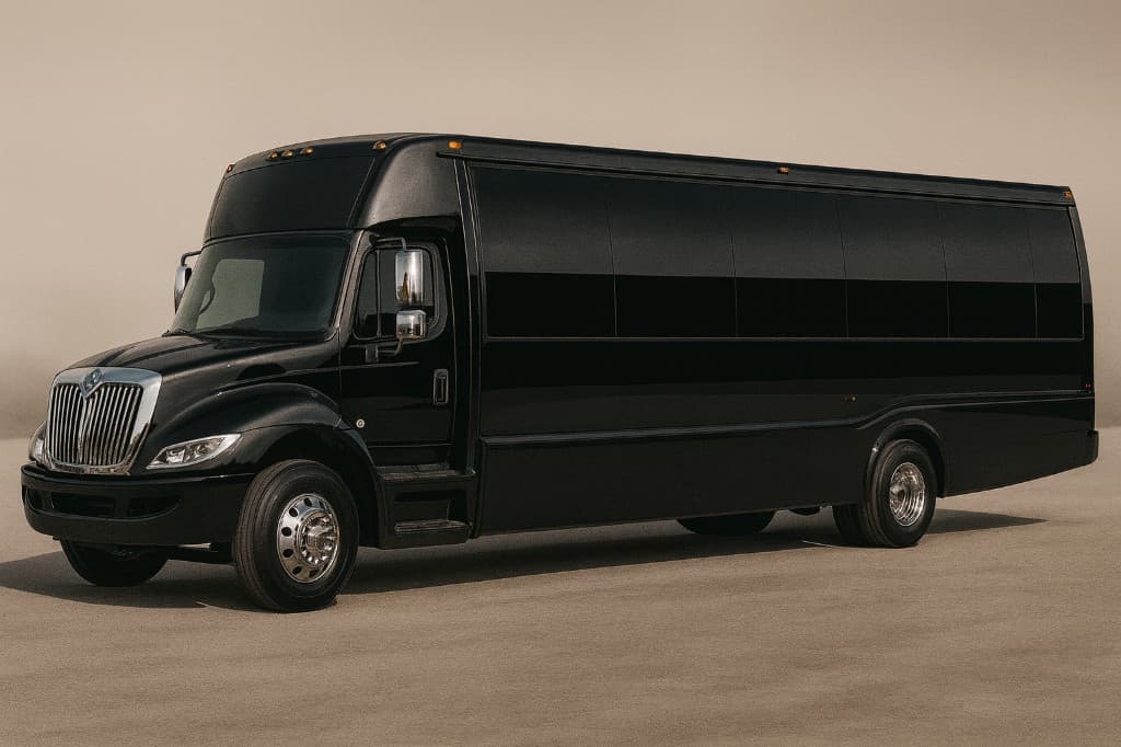 Representative rendering of a 32 passenger party bus exterior