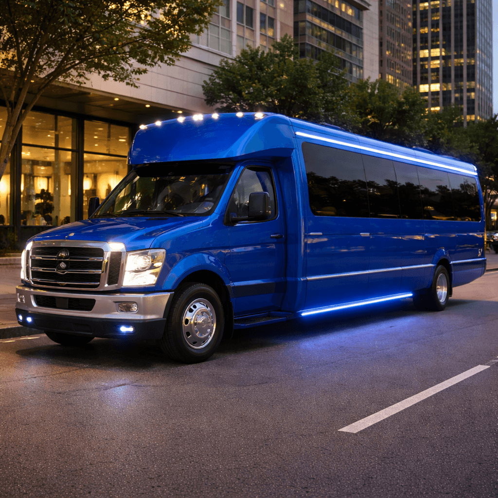 Example rendering of a 32 passenger party bus exterior