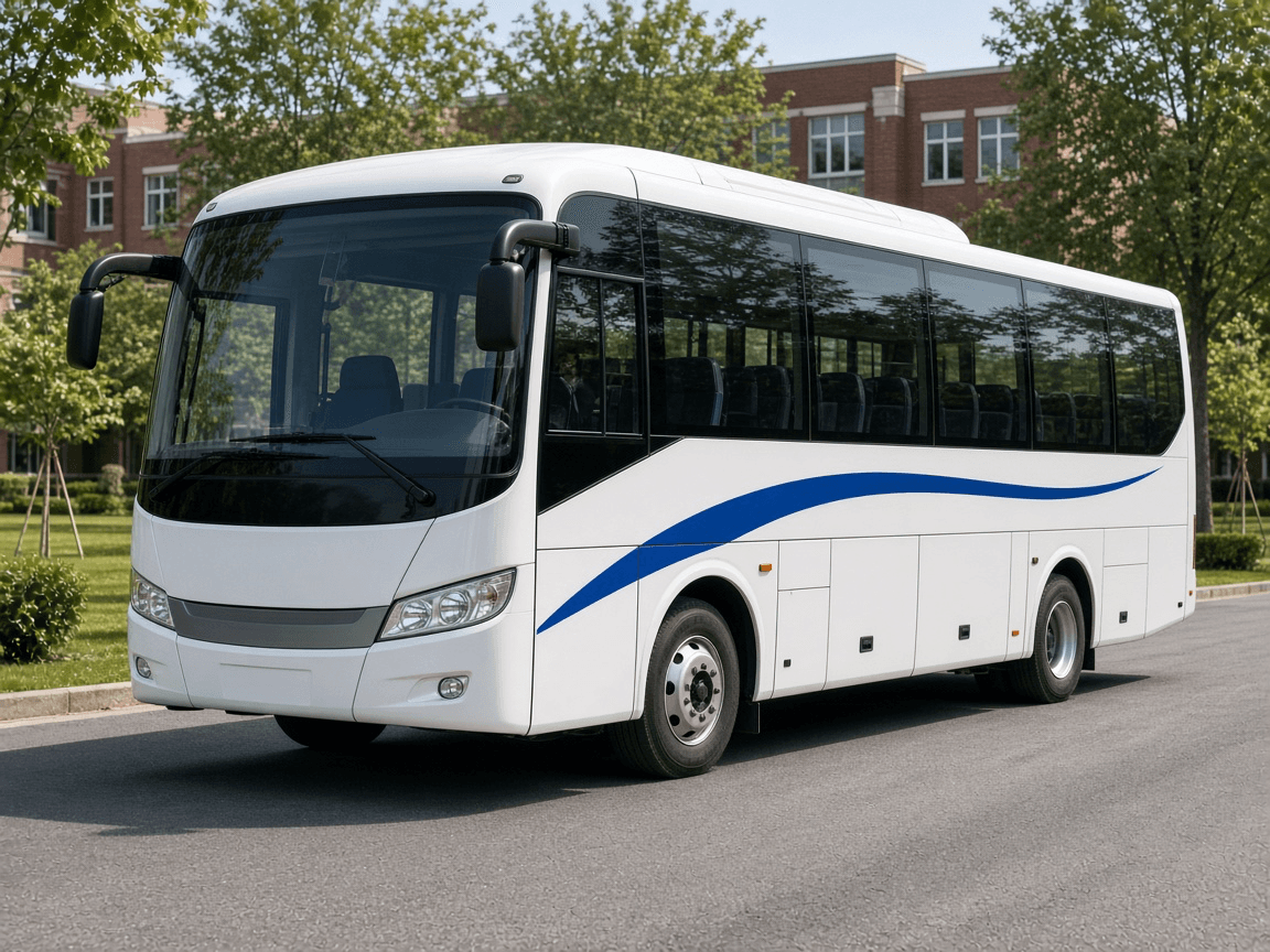Example rendering of a 34 passenger coach bus exterior