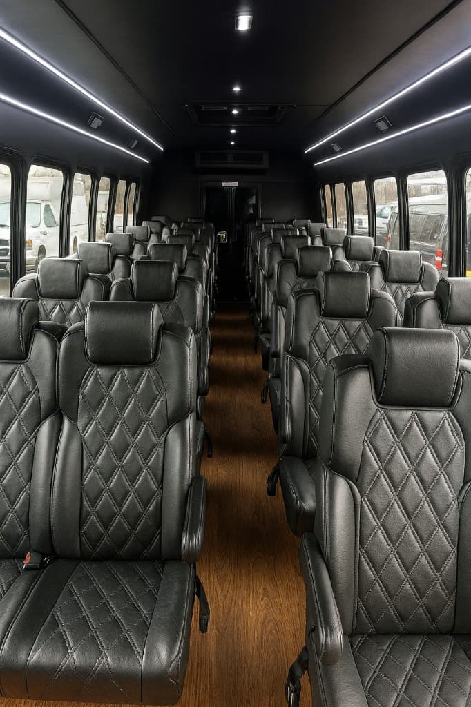 Example rendering of a 34 passenger coach bus interior