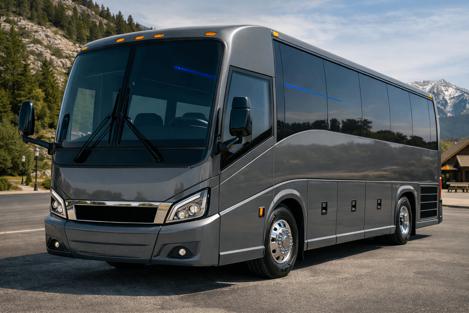 Example rendering of a 36 passenger coach bus exterior
