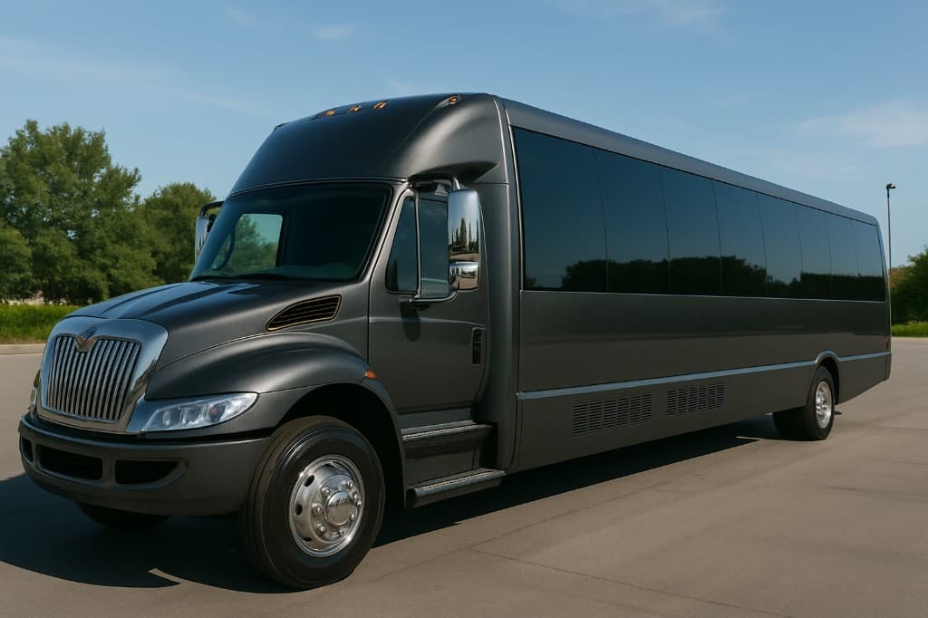 Representative rendering of a 40 passenger party bus exterior