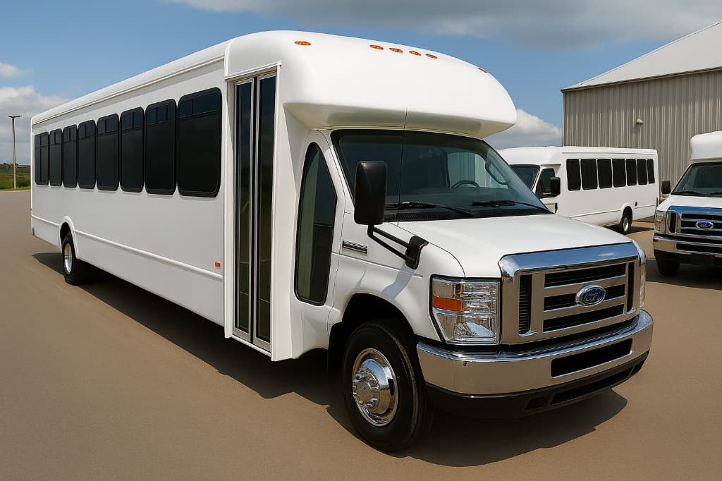Representative rendering of a 46 passenger coach bus exterior