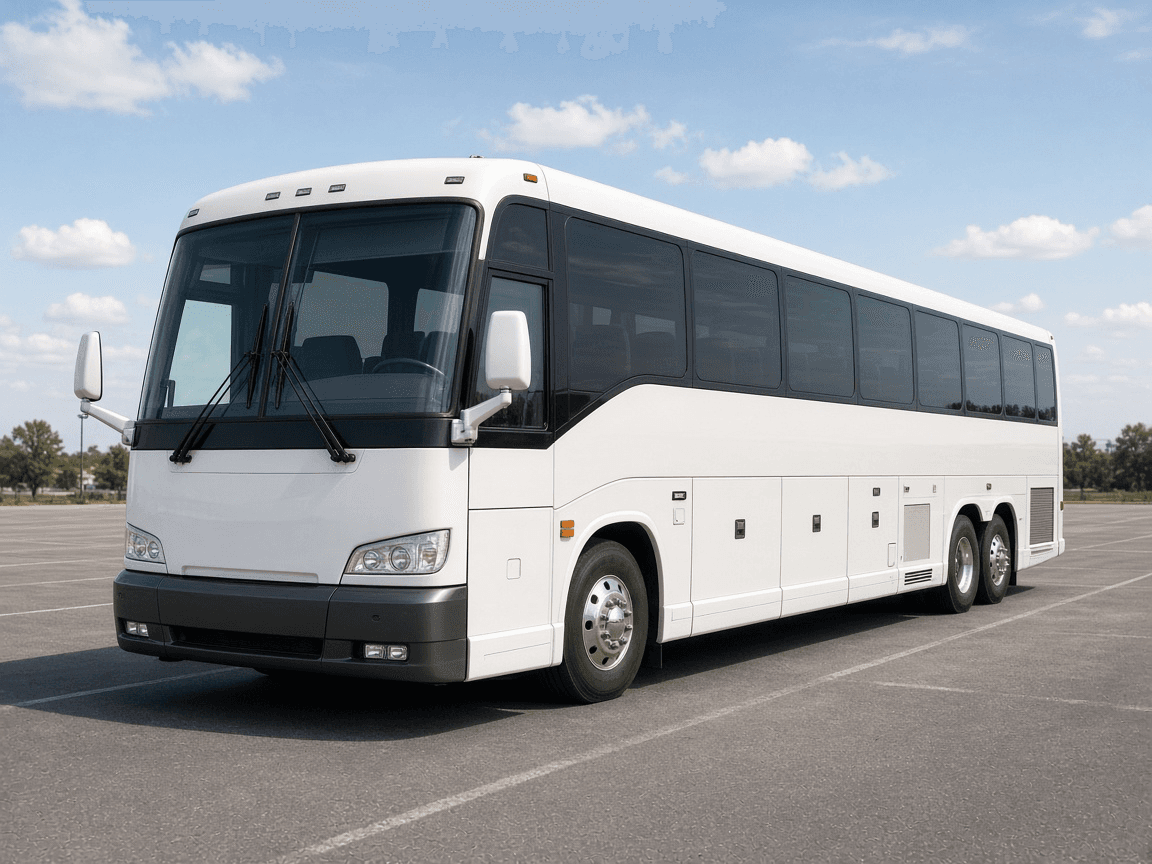 Example rendering of a 50 passenger coach bus exterior