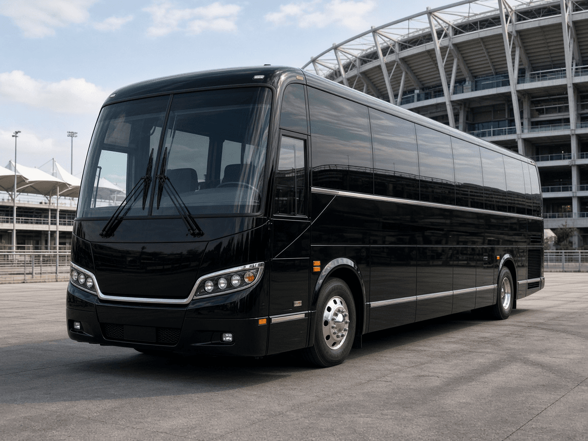 Example rendering of a 54 passenger coach bus exterior