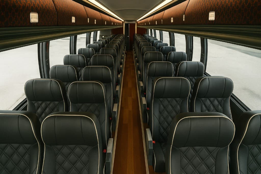 54 Passenger Coach Bus interior detail