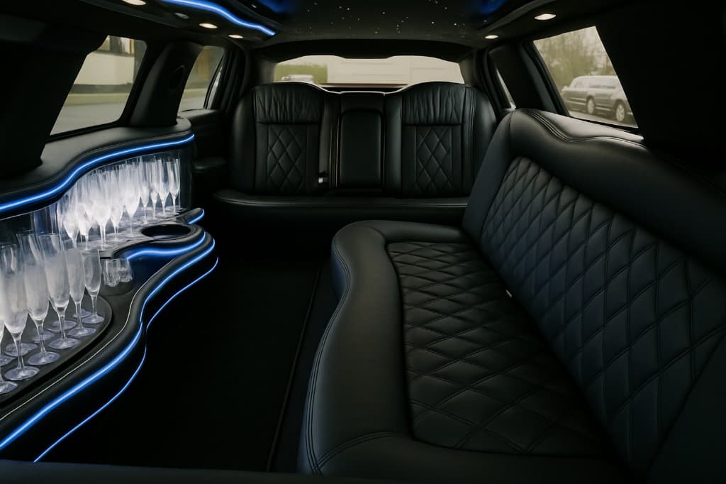 Example rendering of an 8 passenger limo interior