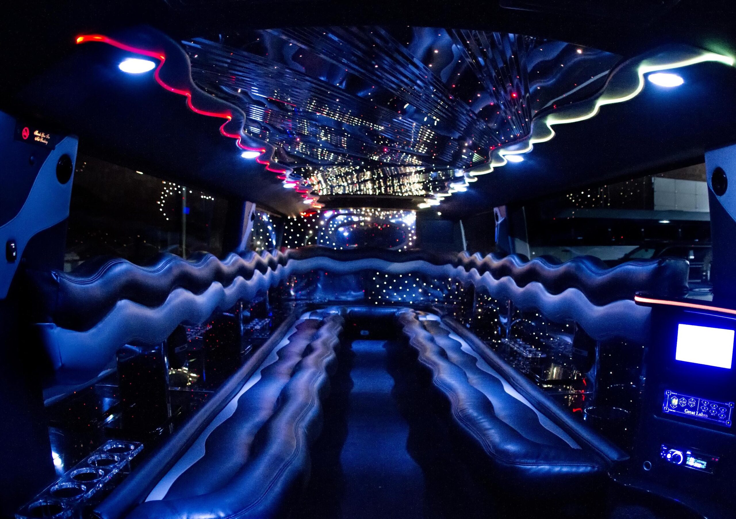 18 Passenger Party Bus Interior